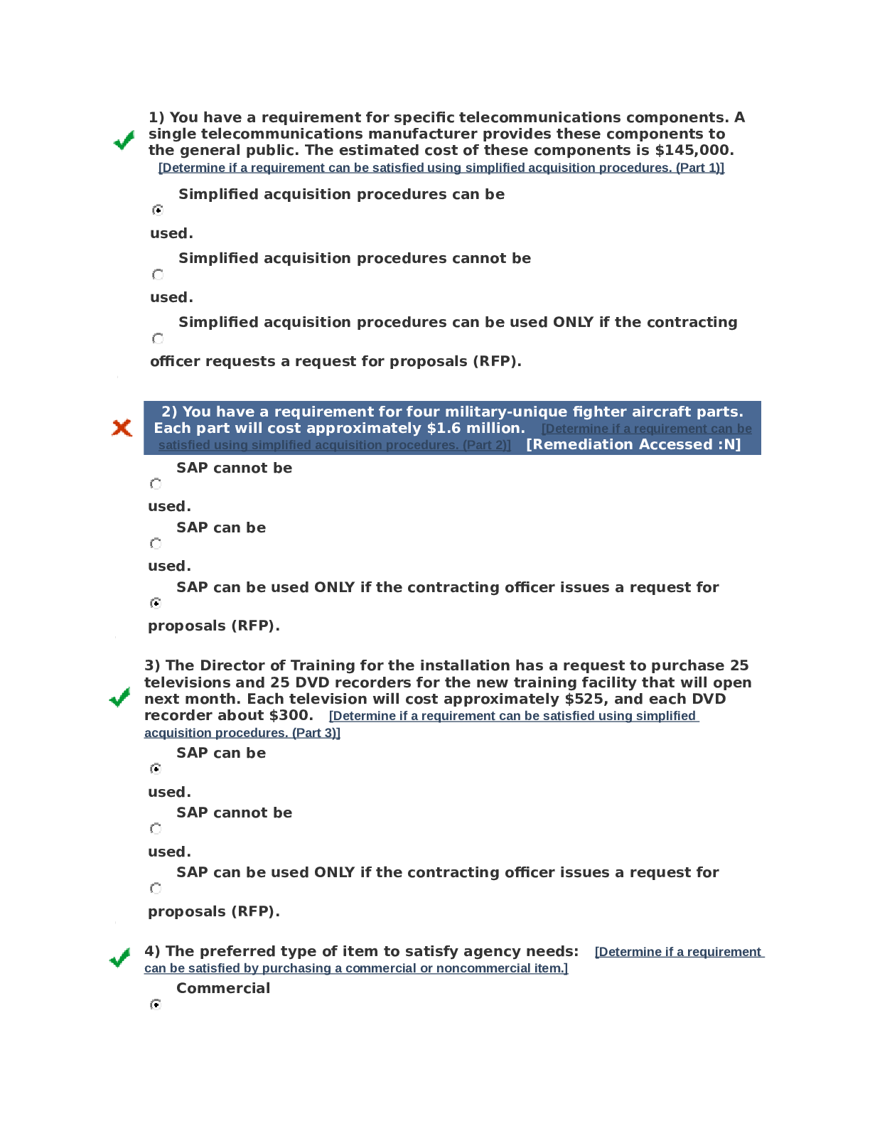 Preview of CON 237 Simplified Acquisition Procedures  with complete solution(Graded A docs)